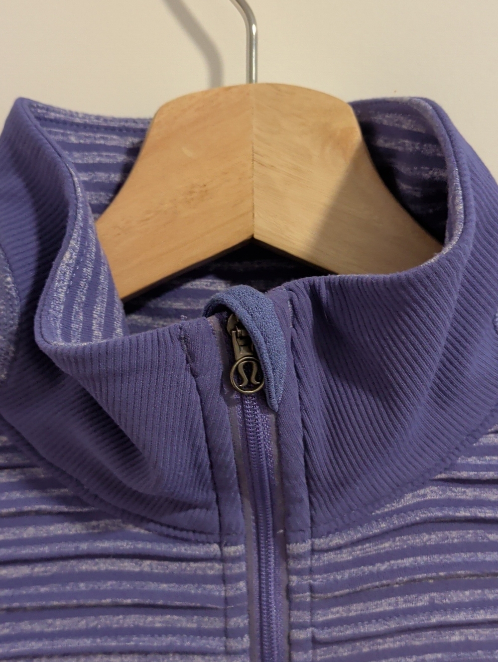 Lululemon Striped Purple Half-Zip Pullover - Picture 3 of 6